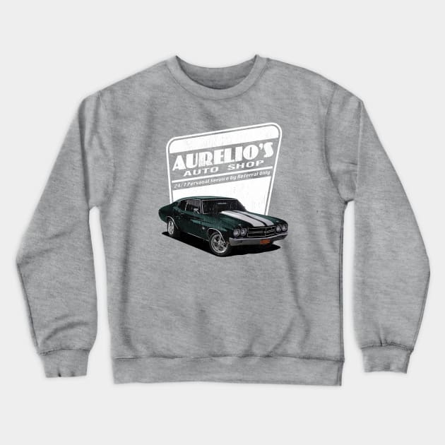 Aurelio's Auto Shop - John Wick Crewneck Sweatshirt by DreamStatic